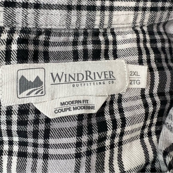 WindRiver Black & Grey Plaid Button Down Shirt Size 2X - Picture 8 of 8